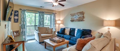 Pawleys Island Vacation Rental | 2BR | 2BA | Stairs to Access | 1,000 Sq Ft