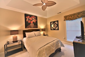 Master bedroom with a queen bed