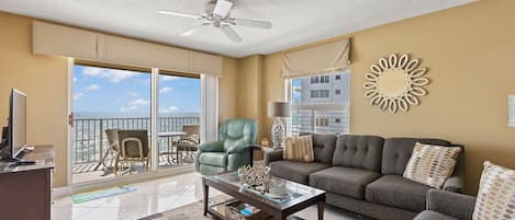 Recliner, Sofa and LOveseat in living room.