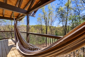 Melt your cares away as you swing in the hammock 