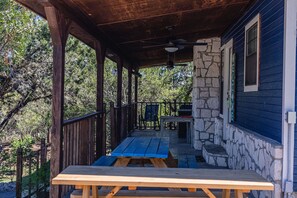 Side view of front porch