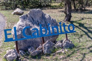 View of front entrance sign