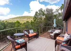 Balcony view with seating area