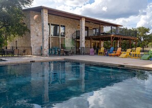 Pool view of patio