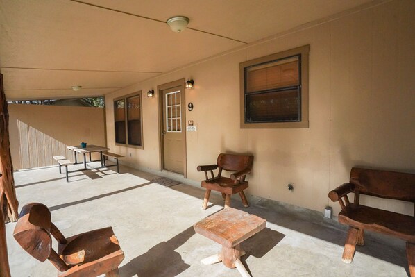 Porch view with seating area