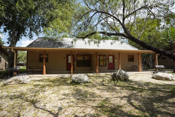 Front exterior view of cabin