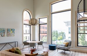 Views of West Bay from these corner windows.