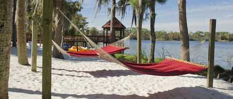 Take a nap and enjoy the outdoor sounds on a hammock!