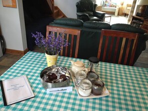 A welcome tray is always there to greet you with home made cakes or biscuits every time!