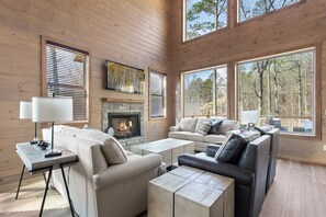 Living Room - Breathtaking Mountain Views Through Floor-to-Ceiling Windows