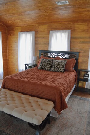 Master bedroom - queen bed and sleeper sofa