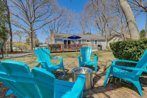 Backyard | Fire Pit | Adirondack Chairs