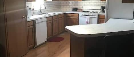 Large kitchen with dishwasher