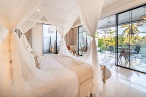 villa bedroom view jungle view
