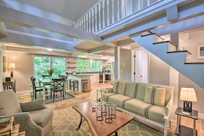 With window filled rooms, you will feel like you're in a modern treehouse.  