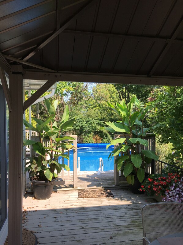 Pool from balcony off of master bedroom