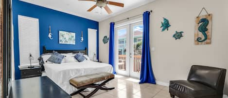 Master bedroom with California King & natural light