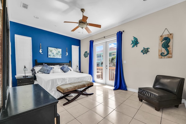 Master bedroom with California King & natural light