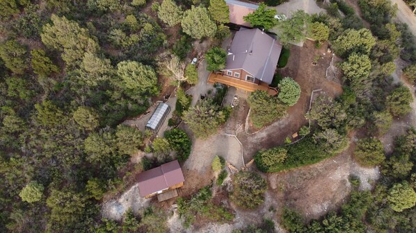 Aerial view of the property