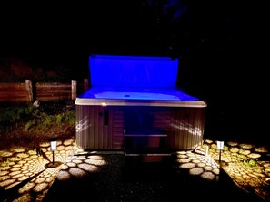 Hot tub at night