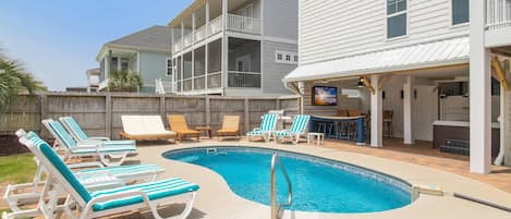 Ocean's 10 is full of Amenities. Pool, Hot Tub, Surfboard Lounge with Outdoor TV & that's just in THIS picture!