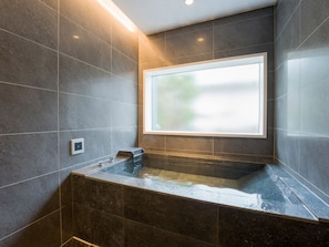 [Common to all rooms] Bathroom with bright light coming in from a large window