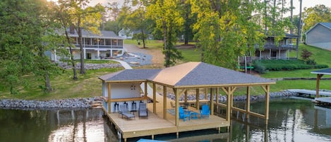 Gorgeous lakefront property with newly built 1200sf boathouse