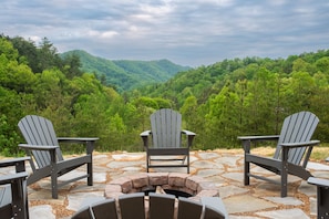 Enjoy the views while sitting around the firepit with family and/or friends