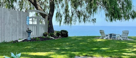 Sit under the weeping willow and enjoy the view!