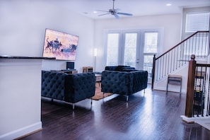 Living room on the second floor (from the dining area)