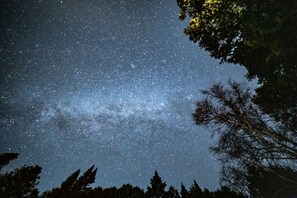 Breathtaking views of the Milky Way Galaxy from the cabin.