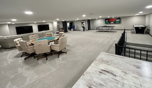 Epic Game Room w/ Arcade Games, 2 TV'S, X-Box, Air Hockey, PingPong, Poker Table