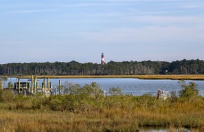 Stroll down Pony Swim Lane for magnificent Views of Assateague Lighthouse.