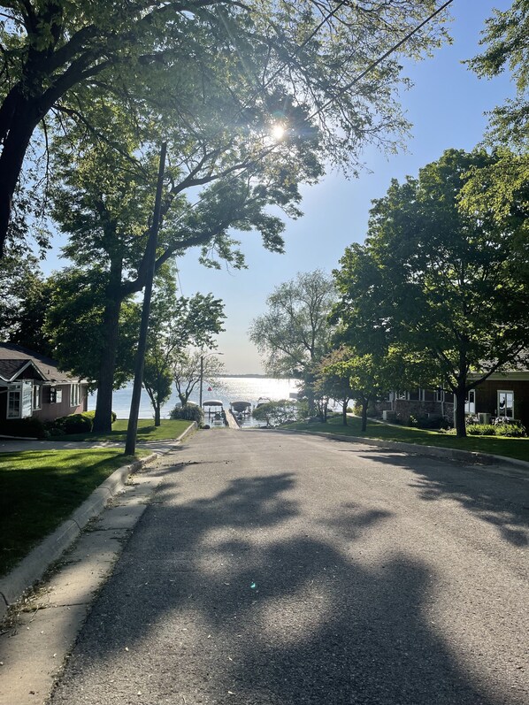 Public dock across the street