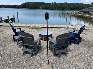 Waterfront fire pit