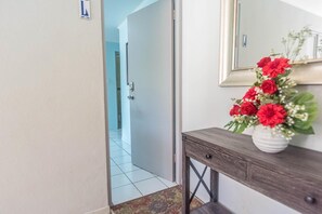 Door entrance to the bedroom.