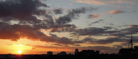 One of the many stunning sunsets as viewed from the living room