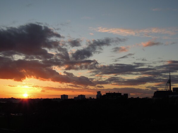 One of the many stunning sunsets as viewed from the living room