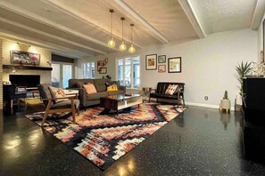 Spacious Living Room with 55-inch TV