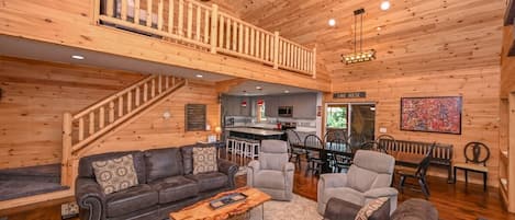 Main Level- Extra bench seatings and slider next to kitchen leads to the screened in porch. 