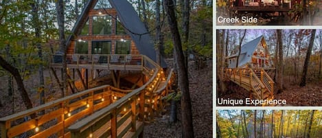 4 Unique Tree Lofts Creek Side Private With Hot Tubs