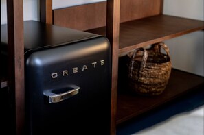 Create branded mini fridge where you can store your snacks! #fridge