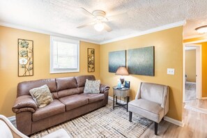 Living room with sofa bed 
