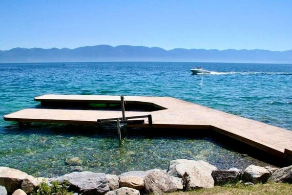 A typically blue bird day in the summer on Flathead Lake. 