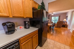Fully stocked kitchen - features a Keurig and Traditional Coffee maker