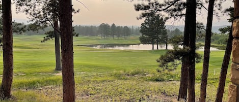 View from your porch, 14th hole fairway and Lake Shoshone
