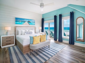 Wake to views of the gulf in the third-floor Primary Bedroom.