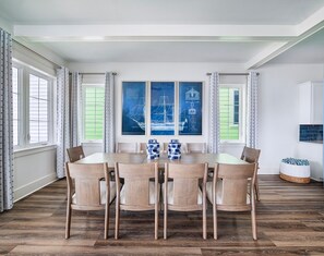 Relax with family and friends around your spacious dining table.