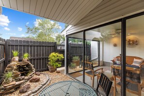 Welcoming Outdoor Space With Water Feature