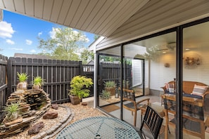 Welcoming Outdoor Space With Water Feature